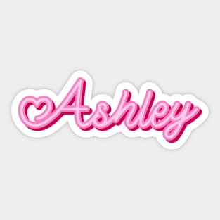 Ashley name pink heart Sticker